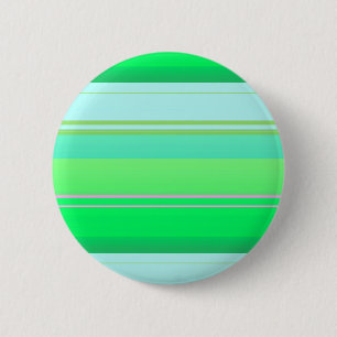 Cute aqua green stripes 6 cm round badge