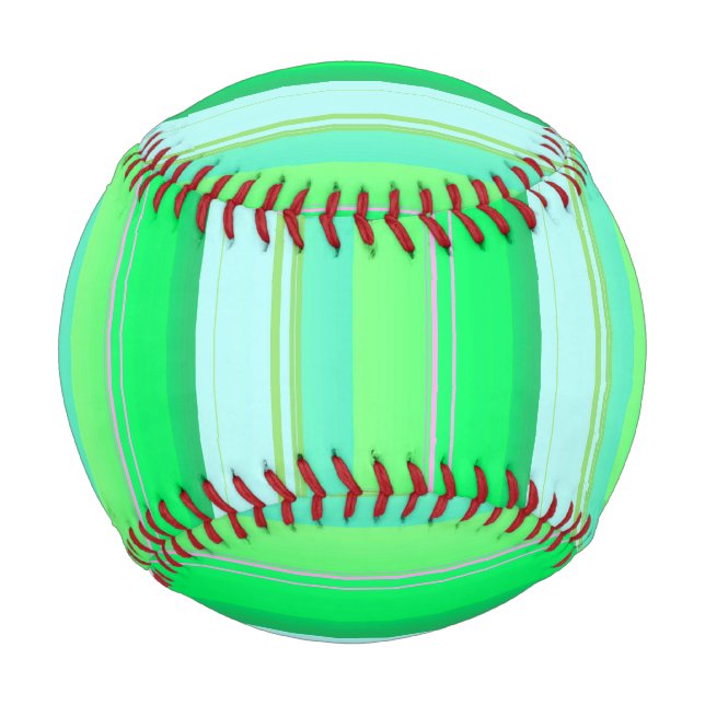 Cute aqua green stripes baseball (Front)