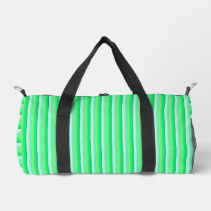 Cute aqua green stripes duffle bag