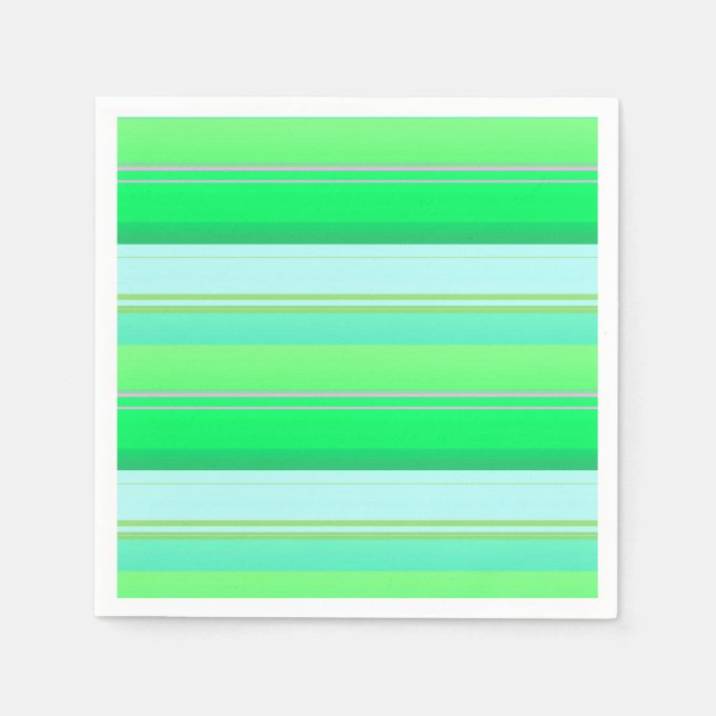 Cute aqua green stripes napkin (Front)