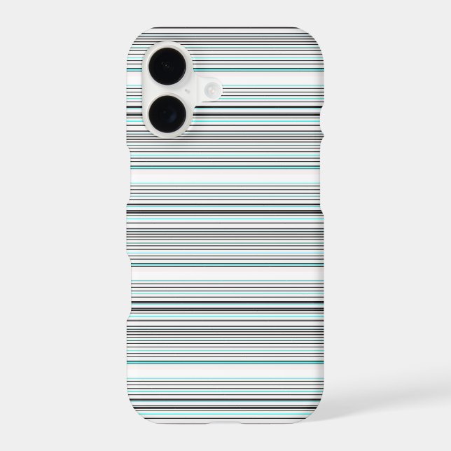 Cute aqua grey stripes (Back)