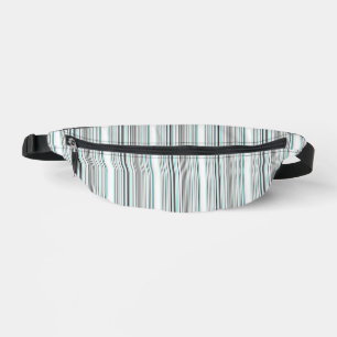 Cute aqua grey stripes bum bags