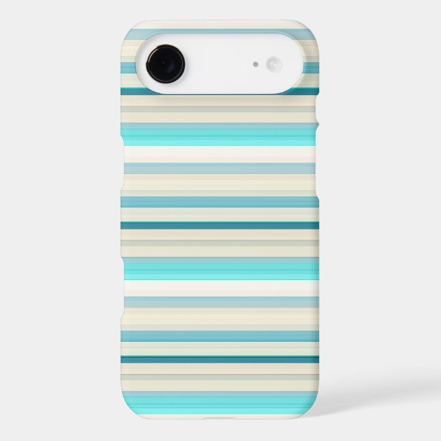 Cute aqua white stripes (Back)