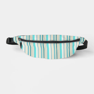 Cute aqua white stripes bum bags