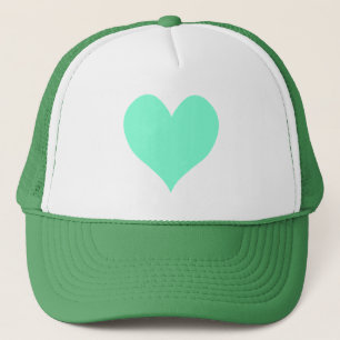 Cute Aquamarine Heart Trucker Hat