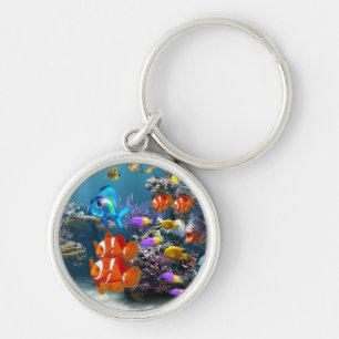 cute aquarium fish keyring