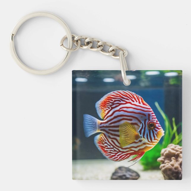 Cute Aquarium Fish Tank Key Ring (Front)