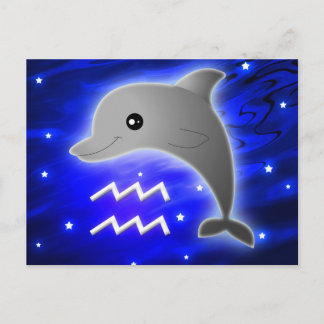 Cute Aquarius Zodiac Postcard