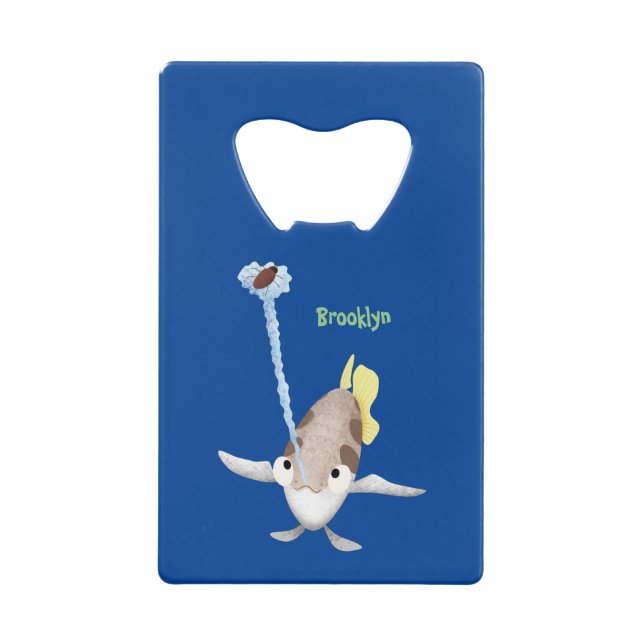 Cute Archerfish cartoon illustration  (Front)