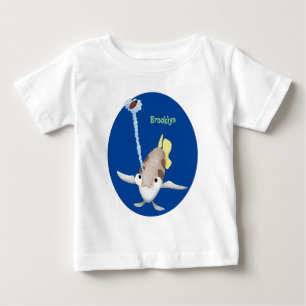 Cute Archerfish cartoon illustration Baby T-Shirt