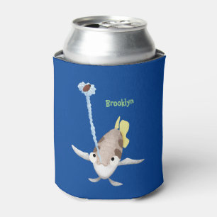 Cute Archerfish cartoon illustration  Can Cooler