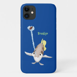 Cute Archerfish cartoon illustration  iPhone 11 Case