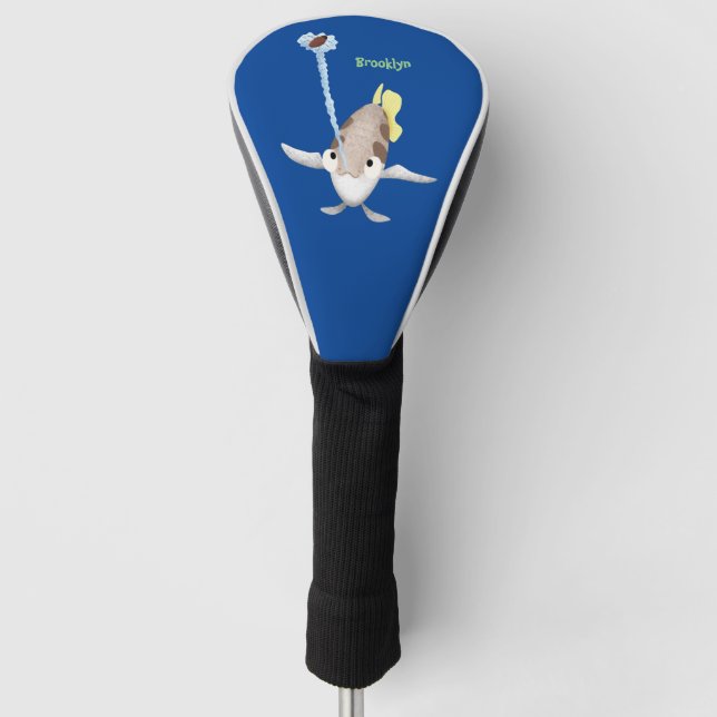 Cute Archerfish cartoon illustration  Golf Head Cover (Front)
