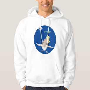 Cute Archerfish cartoon illustration Hoodie