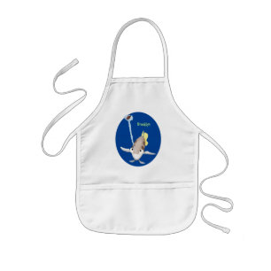 Cute Archerfish cartoon illustration Kids Apron