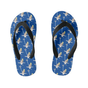 Cute Archerfish cartoon illustration  Kid's Thongs