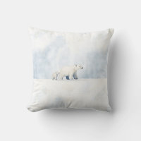 Cute arctic polar bear family