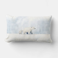 Cute arctic polar bear family