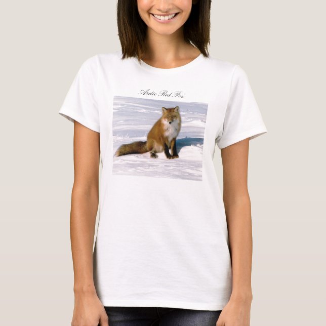Cute Arctic Red Fox Long Sleeve T-Shirt (Front)