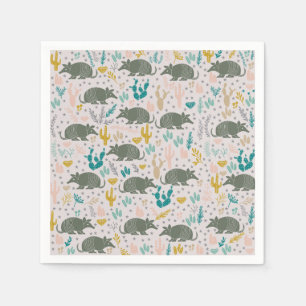 Cute Armadillo Paper Napkins