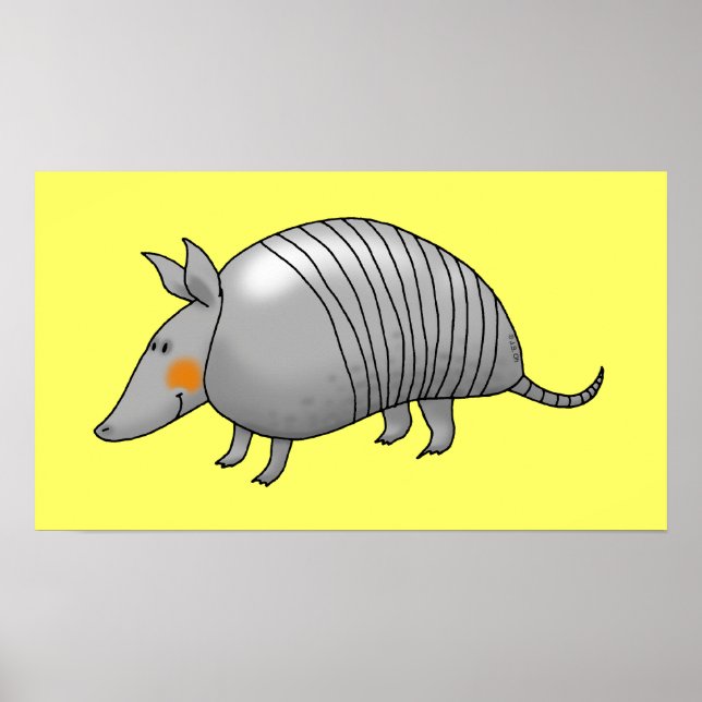Cute armadillo poster (Front)