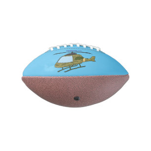 Cute army camoflage helicopter cartoon football