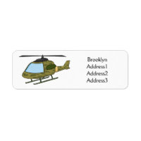 Cute army camoflage helicopter cartoon