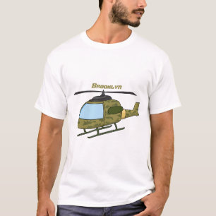 Cute army camoflage helicopter cartoon T-Shirt