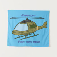 Cute army camoflage helicopter cartoon