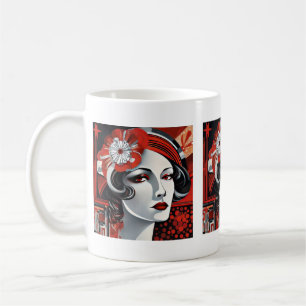 Cute Art Deco Lady  Coffee Mug