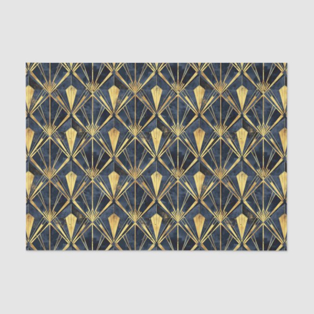 Cute art deco pattern tiled  tissue paper (Front)