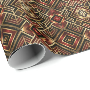 Cute Art Deco tiled pattern  Wrapping Paper