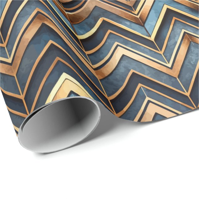 Cute Art Deco tiled pattern Wrapping Paper  (Roll Corner)