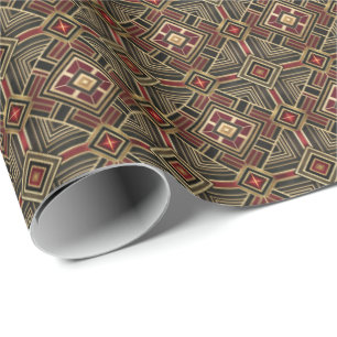 Cute Art Deco tiled pattern  Wrapping Paper