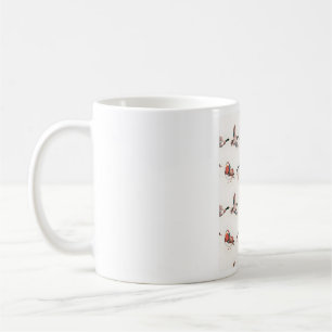 cute art duck print pattern coffee mug