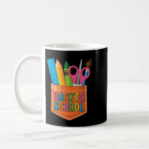 Cute Art Teacher Back To School In Pocket Funny Coffee Mug