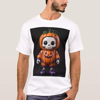 Cute Art Toy Skeleton Halloween Design T-Shirt