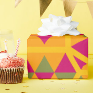 Cute Artisan Festive Contemporary Baby Shower Wrapping Paper