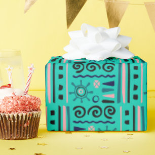 Cute Artisan Love Cheerful Baby Birthday Wrapping Paper