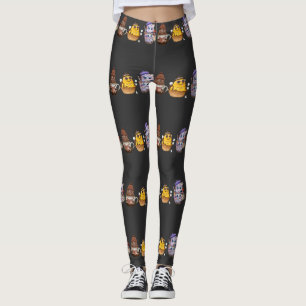 Cute Artist Dessert Characters Kawaii Food Art Leggings