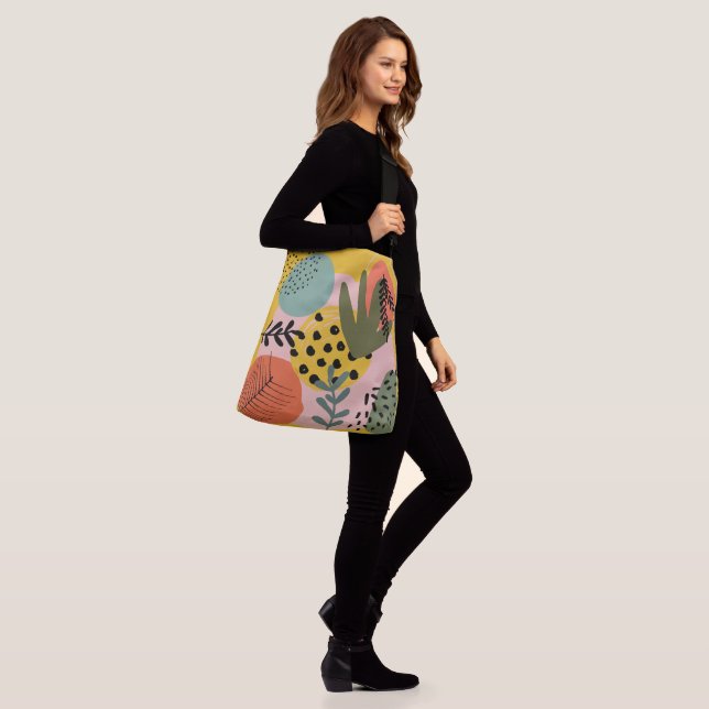 Cute artistic abstract colourful personalised  crossbody bag (On Model)
