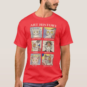 Cute Artistic Cat Cat Art History Cute Cat Paint T-Shirt