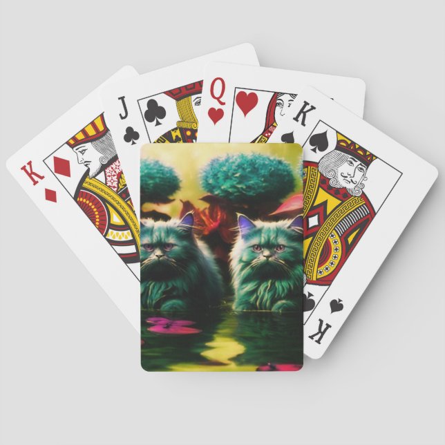 Cute & Artistic Cat Poker Cards (Back)