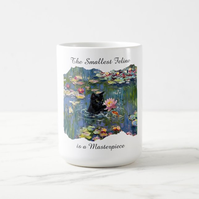 Cute Artistic Feline Is a Masterpiece Cat Coffee Mug (Center)