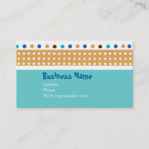 Cute Artistic Whimsical Polkadots Patterns Business Card