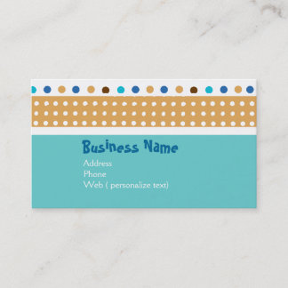 Cute Artistic Whimsical Polkadots Patterns Business Card