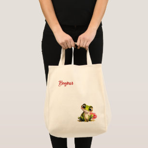 Cute Artsy Frog Tote Bag