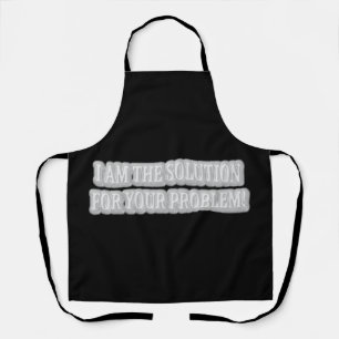 Cute Artwork Design About "I AM THE SOLUTION" Buy Apron