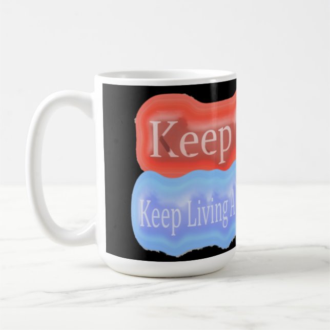 Cute Artwork Design About "Keep Smiling". Buy Coffee Mug (Left)