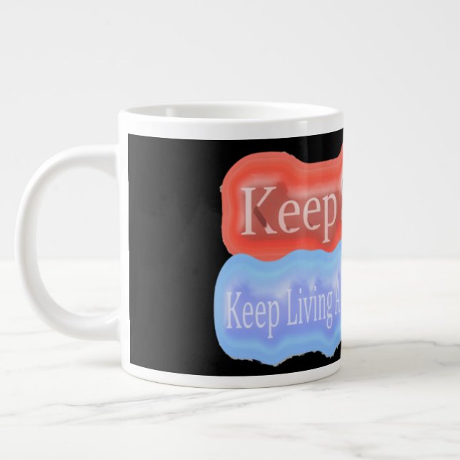 Cute Artwork Design About "Keep Smiling". Buy Large Coffee Mug (Left)